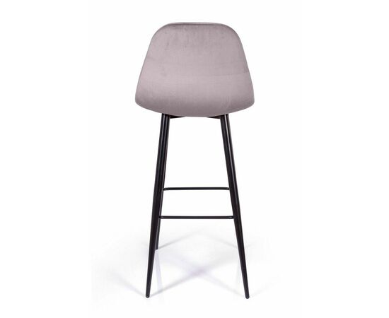 Стул барный TED, бархат светло-серый 26 /опора конус, изображение 5 | Интернет магазин мебели и декора LifeDekor