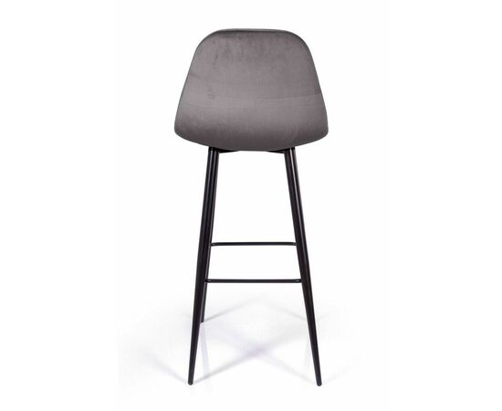 Стул барный TED, бархат серый 27 /опора конус, изображение 5 | Интернет магазин мебели и декора LifeDekor
