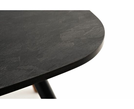 "Верона" журнальный столик из HPL 70х50, H40, каркас черный муар, цвет столешницы "серый гранит", изображение 5 | Интернет магазин мебели и декора LifeDekor