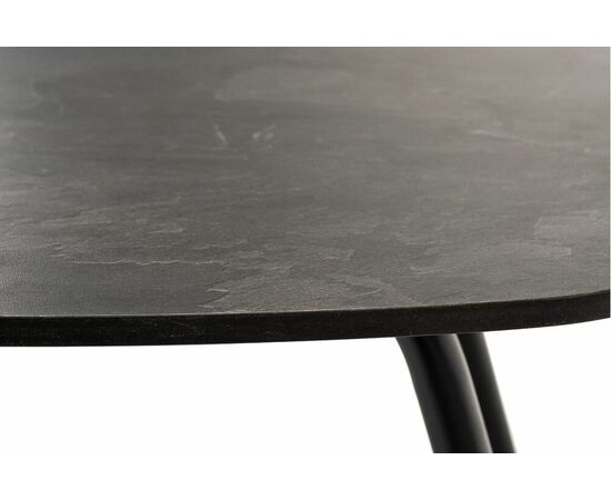 "Верона" журнальный столик из HPL 70х50, H40, каркас черный муар, цвет столешницы "серый гранит", изображение 6 | Интернет магазин мебели и декора LifeDekor