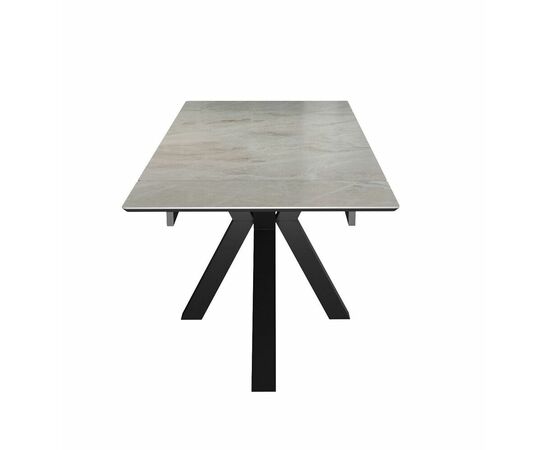 Стол DikLine SFE140 Керамика Italian Grey (глянец серый)/подстолье черное/опоры черные (2 уп.), изображение 2 | Интернет магазин мебели и декора LifeDekor