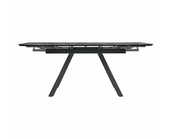 Стол Arthur раскладной 120-184x80x75см, керамогранит серый мрамор Greys Grey, чёрный, изображение 6 | Интернет магазин мебели и декора LifeDekor