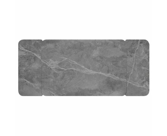 Стол Arthur раскладной 120-184x80x75см, керамогранит серый мрамор Greys Grey, чёрный, изображение 11 | Интернет магазин мебели и декора LifeDekor