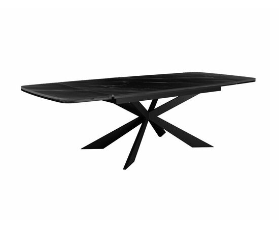 Стол DikLine KM160 мрамор С45 (керамика черная/опоры черные), изображение 5 | Интернет магазин мебели и декора LifeDekor