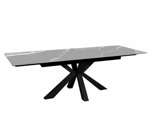 Стол DikLine SFE160 Керамика Серый мрамор/подстолье черное/опоры черные (2 уп.), изображение 3 | Интернет магазин мебели и декора LifeDekor