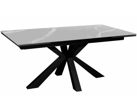 Стол DikLine SFE140 Керамика Серый мрамор/подстолье черное/опоры черные (2 уп.) | Интернет магазин мебели и декора LifeDekor