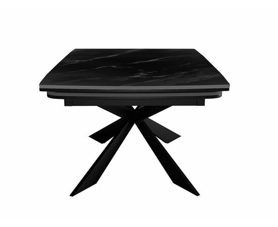 Стол DikLine KM160 мрамор С45 (керамика черная/опоры черные), изображение 2 | Интернет магазин мебели и декора LifeDekor