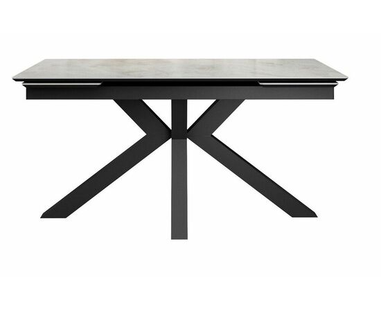 Стол DikLine SFE160 Керамика Italian Grey (глянец серый)/подстолье черное/опоры черные (2 уп.), изображение 2 | Интернет магазин мебели и декора LifeDekor