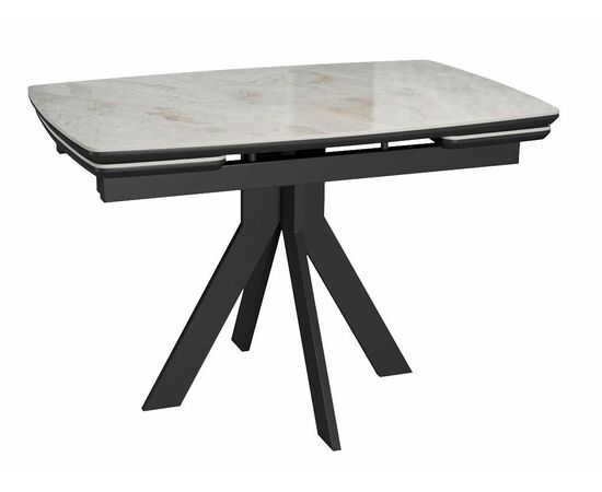 Стол DikLine DKU120 Керамика Italian Grey (глянец серый)/подстолье черное/опоры черные (2 уп.) | Интернет магазин мебели и декора LifeDekor