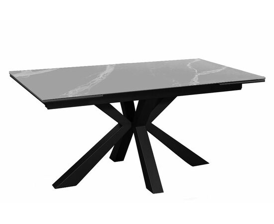Стол DikLine SFE140 Керамика Серый мрамор/подстолье черное/опоры черные (2 уп.), изображение 4 | Интернет магазин мебели и декора LifeDekor