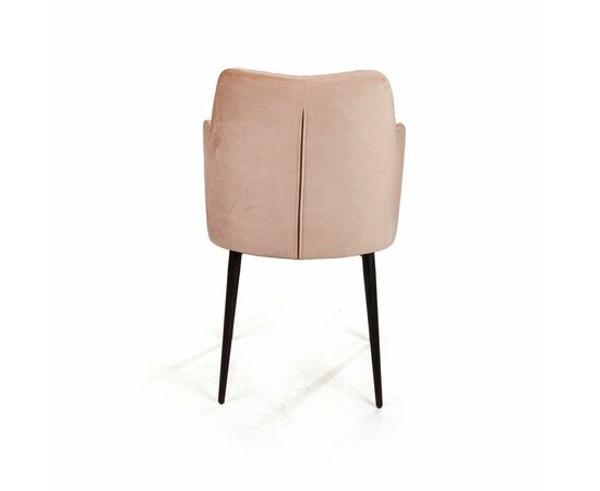 Стул с подлокотниками Hunt ромб, бархат бежевый 5 / чёрный конус, изображение 7 | Интернет магазин мебели и декора LifeDekor