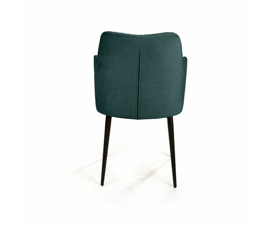 Стул с подлокотниками Hunt ромб, бархат зелёный 19 / чёрный конус, изображение 7 | Интернет магазин мебели и декора LifeDekor