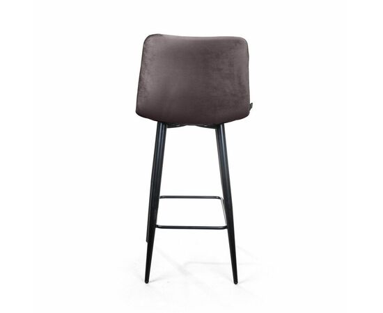 Стул полубарный UNO, бархат антрацит 14 / чёрный конус, изображение 6 | Интернет магазин мебели и декора LifeDekor