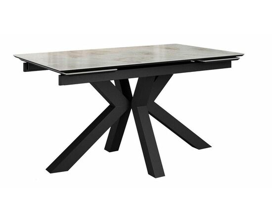 Стол DikLine SFE140 Керамика Italian Grey (глянец серый)/подстолье черное/опоры черные (2 уп.) | Интернет магазин мебели и декора LifeDekor