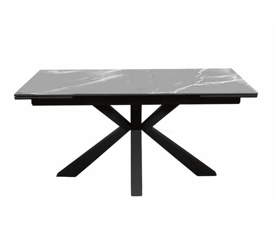 Стол DikLine SFE140 Керамика Серый мрамор/подстолье черное/опоры черные (2 уп.), изображение 2 | Интернет магазин мебели и декора LifeDekor