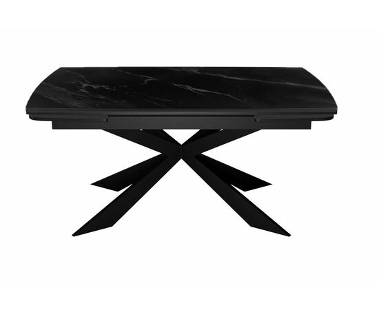 Стол DikLine KM160 мрамор С45 (керамика черная/опоры черные), изображение 3 | Интернет магазин мебели и декора LifeDekor