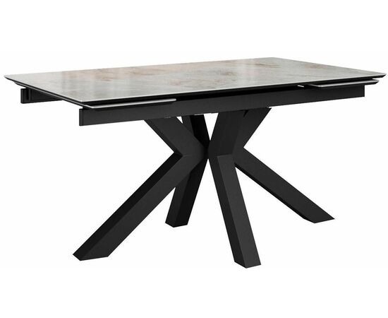 Стол DikLine SFE160 Керамика Italian Grey (глянец серый)/подстолье черное/опоры черные (2 уп.) | Интернет магазин мебели и декора LifeDekor