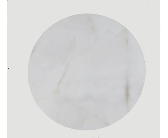 Стол DikLine AKR120 Керамика глянец Ostra Bianco/подстолье черное/опоры черные (2 уп.), изображение 2 | Интернет магазин мебели и декора LifeDekor