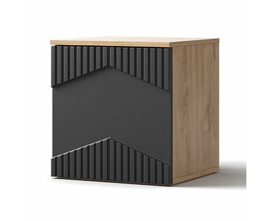 Тумба «Оливия» ПР КМК 0971.18, дуб наварра/шагрень черная, изображение 2 | Интернет магазин мебели и декора LifeDekor