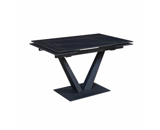 Стол раскладной Malibu (120+30+30), керамика матовая Black Gold | Интернет магазин мебели и декора LifeDekor