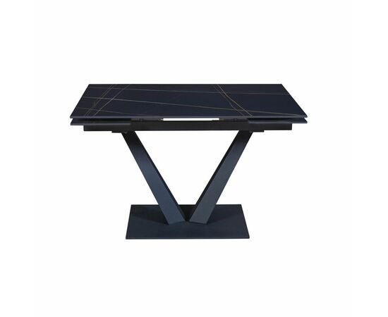 Стол раскладной Malibu (120+30+30), керамика матовая Black Gold, изображение 3 | Интернет магазин мебели и декора LifeDekor