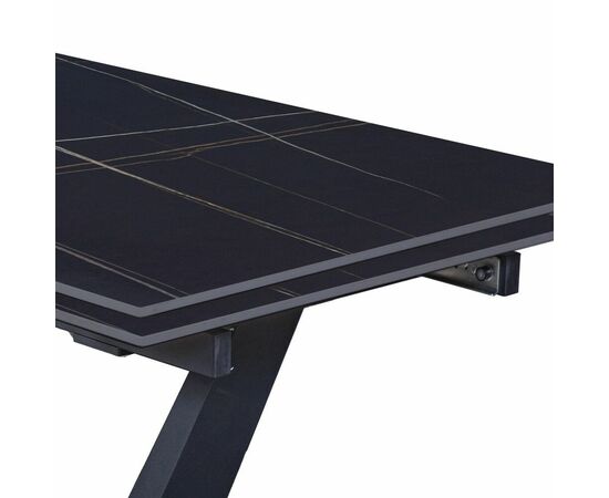 Стол раскладной Malibu (120+30+30), керамика матовая Black Gold, изображение 5 | Интернет магазин мебели и декора LifeDekor