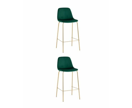 Стул барный Валенсия SN велюр зеленый золотые ножки 2 шт | Интернет магазин мебели и декора LifeDekor