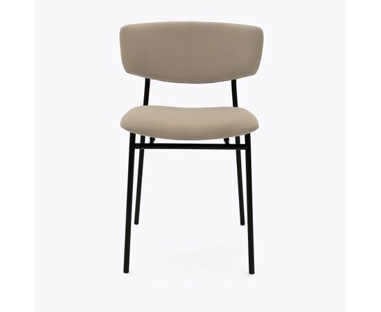 Стул дизайнерский Marko латте, черный металл, изображение 2 | Интернет магазин мебели и декора LifeDekor