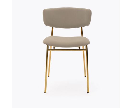 Стул дизайнерский Marko латте, основание золото, изображение 2 | Интернет магазин мебели и декора LifeDekor