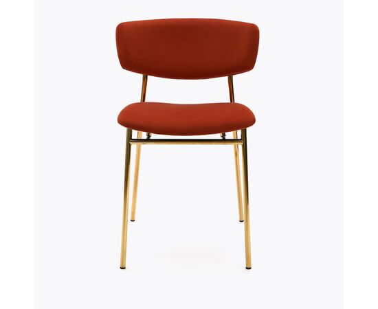 Стул дизайнерский Marko терракотовый, основание золото, изображение 2 | Интернет магазин мебели и декора LifeDekor