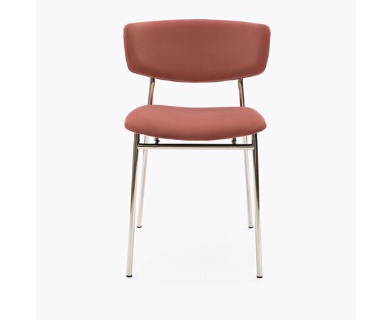 Стул дизайнерский Marko розовый, основание хром, изображение 2 | Интернет магазин мебели и декора LifeDekor