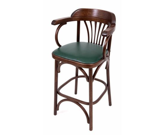 Стул барный 650 Венский мягкий (темный тон, экокожа Зеленая), изображение 3 | Интернет магазин мебели и декора LifeDekor