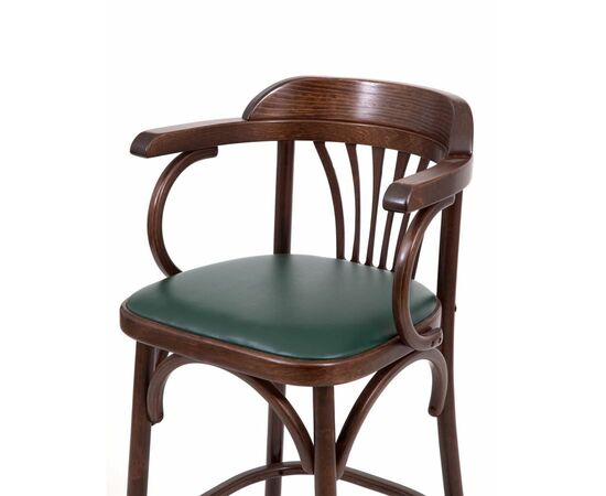 Стул барный 650 Венский мягкий (темный тон, экокожа Зеленая), изображение 4 | Интернет магазин мебели и декора LifeDekor