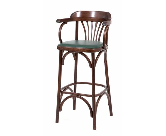 Стул барный 750 Венский мягкий (темный тон, экокожа зеленая), изображение 2 | Интернет магазин мебели и декора LifeDekor