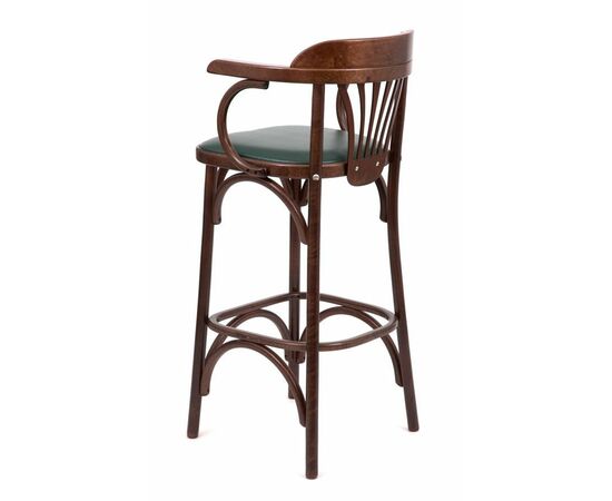 Стул барный 750 Венский мягкий (темный тон, экокожа зеленая), изображение 3 | Интернет магазин мебели и декора LifeDekor