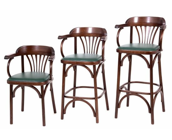 Стул барный 750 Венский мягкий (темный тон, экокожа зеленая), изображение 7 | Интернет магазин мебели и декора LifeDekor