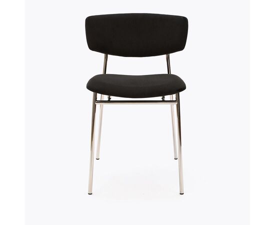 Стул дизайнерский Marko графит, основание хром, изображение 2 | Интернет магазин мебели и декора LifeDekor