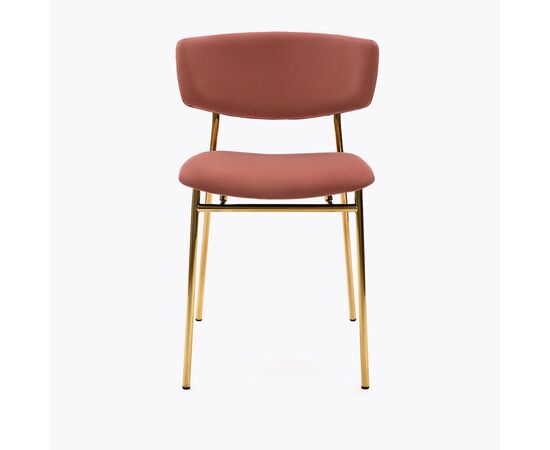 Стул дизайнерский Marko розовый, основание золото, изображение 2 | Интернет магазин мебели и декора LifeDekor