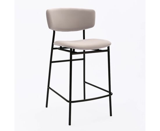 Дизайнерский полубарный стул Marko серый, черный металл | Интернет магазин мебели и декора LifeDekor