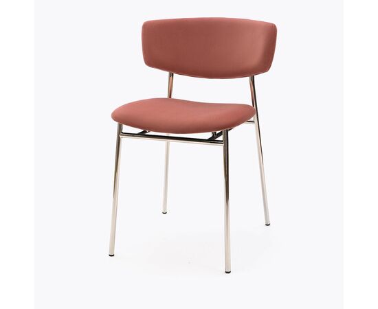 Стул дизайнерский Marko розовый, основание хром | Интернет магазин мебели и декора LifeDekor