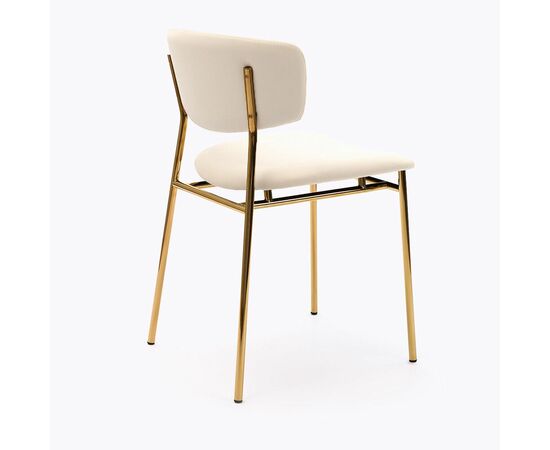 Стул дизайнерский Marko бежевый, основание золото, изображение 3 | Интернет магазин мебели и декора LifeDekor