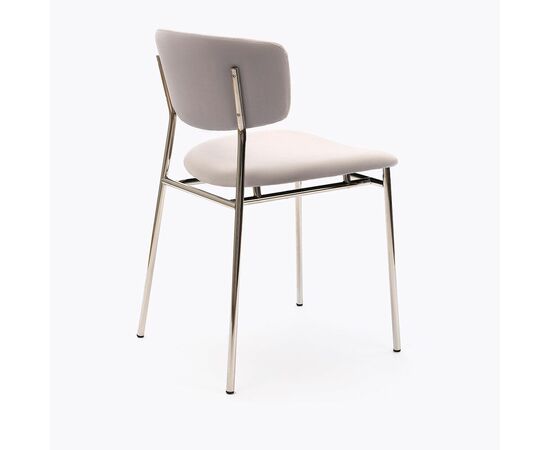 Стул дизайнерский Marko серый, основание хром, изображение 3 | Интернет магазин мебели и декора LifeDekor