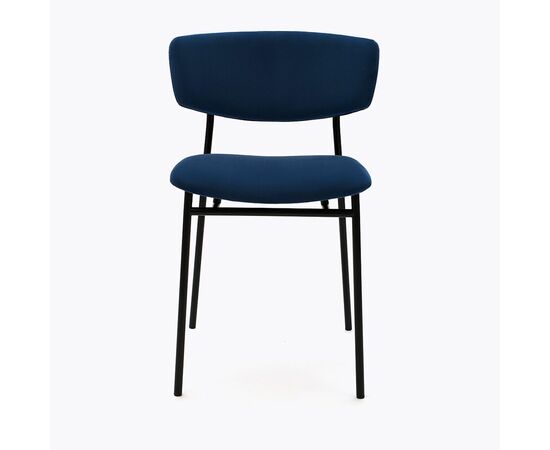 Стул дизайнерский Marko синий, черный металл, изображение 2 | Интернет магазин мебели и декора LifeDekor