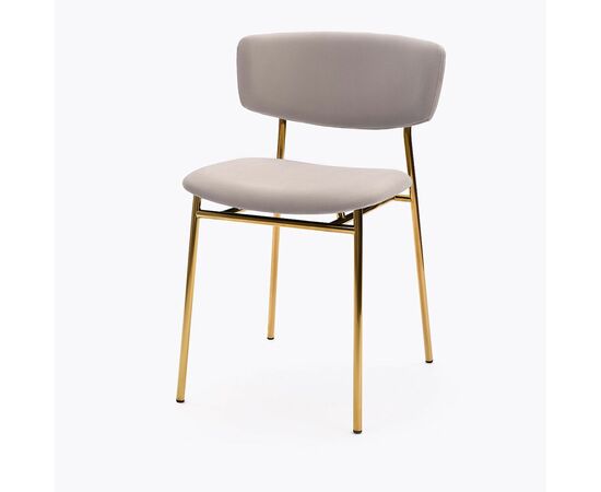 Стул дизайнерский Marko серый, основание золото | Интернет магазин мебели и декора LifeDekor