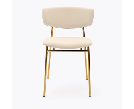 Стул дизайнерский Marko бежевый, основание золото, изображение 2 | Интернет магазин мебели и декора LifeDekor
