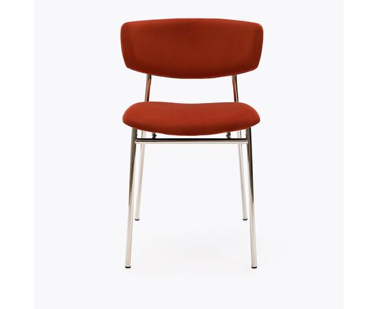 Стул дизайнерский Marko терракотовый, основание хром, изображение 2 | Интернет магазин мебели и декора LifeDekor
