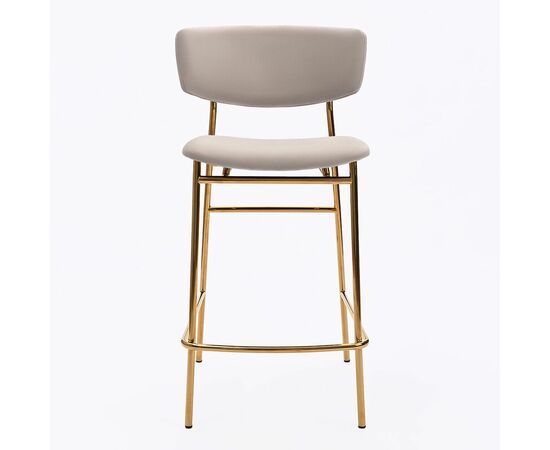 Дизайнерский полубарный стул Marko серый, основание золото, изображение 2 | Интернет магазин мебели и декора LifeDekor