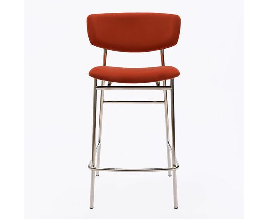 Дизайнерский полубарный стул Marko терракотовый, основание хром, изображение 2 | Интернет магазин мебели и декора LifeDekor