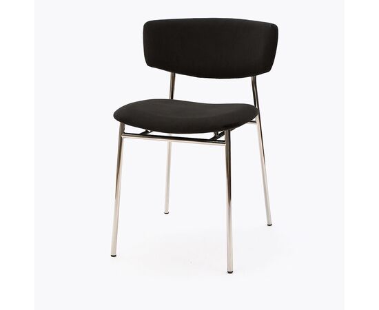 Стул дизайнерский Marko графит, основание хром | Интернет магазин мебели и декора LifeDekor