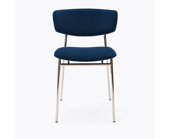 Стул дизайнерский Marko синий, основание хром, изображение 2 | Интернет магазин мебели и декора LifeDekor